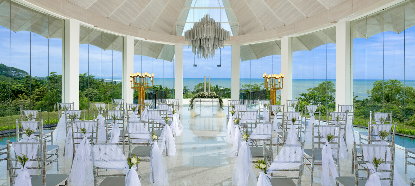 The Seashell wedding chapel at Novus Jiva Anyer